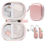 CaseSack Case for Hearing Aids compatible with EarCentic EasyCharge Rechargeable Hearing Aids also for Otofonix Elite/Encore, Banglijian, Britzgo, My Tone, LIGINN, Blaids, Lexie, Tweak (Rose Gold)