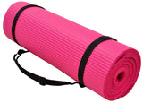 BalanceFrom All Purpose 1/2-Inch Extra Thick High Density Anti-Tear Exercise Yoga Mat and Knee Pad with Carrying Strap, Pink