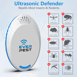 Ultrasonic Pest Repeller Control (2-Pack) Plug in Flea Rat Roach Mosquito Cockroaches Fruit Fly Rodent Insect Bug Cricket Mice Moth Scorpion Gnat Silverfish Squirrel Ultrasound Indoor Repellent Plug……