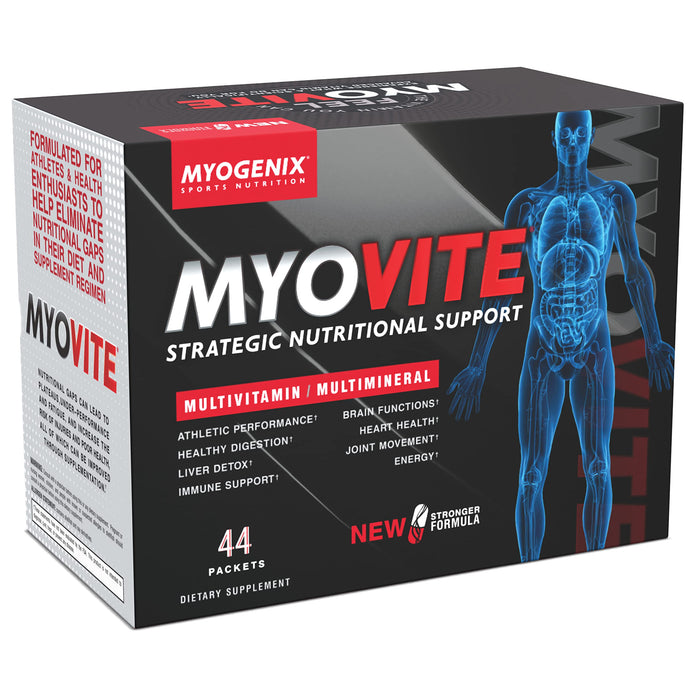 Myogenix Myovite Multivitamins for Athletes - High Performance Vitamins For Men and Women Athletes, Easy-to-Swallow Daily Vitamins (44 Packets/Box)