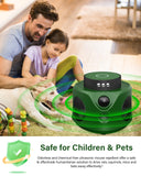 HuKimGee Mouse Repellent Indoor, Intelligent Frequency Conversion Ultrasonic& PIR& Flash Light, Triple Mouse Repellent Effect, for Bat, Rodent, Mice, Squirrel, Spider, Roach(Green)