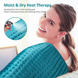 Electric Heating pad for Back/Shoulder/Neck/Knee/Leg Pain Relief, 6 Fast Heating Settings, Auto-Off, Machine Washable, Moist Dry Heat Options, Extra Large 17"x33"