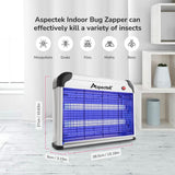 ASPECTEK Powerful 20W Electronic Insect Indoor Zapper, Bug Zapper, Fly Zapper, Mosquito Killer-Indoor Use Including 2 Pack Replacement Bulbs