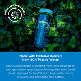 Nalgene Sustain Tritan BPA-Free Water Bottle Made with Material Derived From 50% Plastic Waste, 16 OZ, Wide Mouth