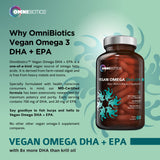Vegan Omega DHA+EPA | MD-Certified Prenatal DHA with EPA | 8X More DHA Than Krill Oil! Fish-Free Omega Essential Fatty Acids - Algal Omega-3, Omega-6, DHA, EPA