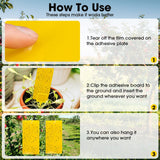 Double Sided Sticky Traps Gnat Killer for Flying Plant Insect Indoor Outdoor Such as Fungus Gnats, Whiteflies, Aphids, 7.9 x 4 Inches (Yellow, 550 Pcs)