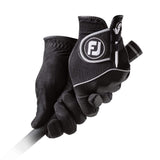 FootJoy Men's RainGrip Pair Golf Glove Black Large, Pair