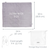 Pure Enrichment PureRadiance Ultra-Wide Heating Pad - 6 Heat Settings, Soft Faux Fur, 20" x 24", Machine Washable