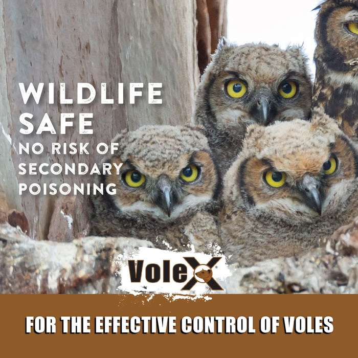 VoleX - Effective Against All Species of Voles. Safe for Use Around People, Pets, Livestock, and Wildlife