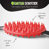 Cactus Scratcher Original Back Scratcher with 2 Sides Featuring Aggressive and Soft Spikes, Great for The Mobility Impaired and Hard-to-Reach Places, Makes an Awesome After-Surgery Gift - Red