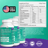 BIO VITALICA (3 Pack) Sea Moss Gummies Elderberry BioVitalica - Vitamin C D + Zinc - Irish Seamoss Vegan Gummy with Sea Moss Gel & Powder for Immunity, Detox & Energy - for Adults and Kids (3)