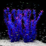 JIHAQUA Aquarium Decor Plastic Plants Extra Large 21 Inches Artificial Fish Tank Plants Tall Fish Tank Decorations (Purple 2pcs)