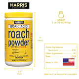 Harris Boric Acid Roach Killer Powder with Lure, 16oz