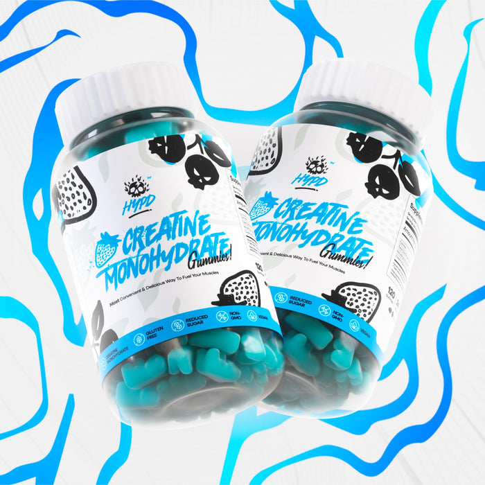 HYPD CREATINE Monohydrate Gummies for Men & Woman - 5G Per Serving - Berry Blitz - Muscle Growth, Increase Strength, Boost Focus - Low Sugar, Vegan, Gluten-Free, Non-GMO (120ct)