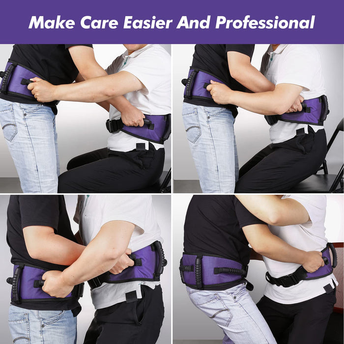 Gait Belt Transfer Belts with Padding Handles,Transfer Belts for Lifting Seniors with One-Click Buckle,Medical Nursing Gait Belt for Elderly,Patient,Pediatric,Handicap,Physical Therapy