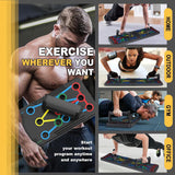 Solid Push Up Board 15 in 1 Home Workout Equipment Multi-Functional Pushup Stands System Fitness Floor Chest Muscle Exercise Professional Equipment Burn Fat Strength Training Arm Men & Women Weights , Best Choice for Daily Gifts