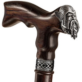 Asterom Cane - Handmade Viking Walking Cane - Canes for Men - Wooden, Unique, Cool, Walking Sticks for Men & Seniors (Thor in Walnut)