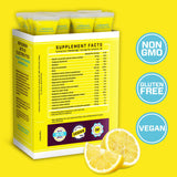 KEY NUTRIENTS Electrolytes Hydration Packets - Refreshing Lemonade 40 Pack - Travel Hydration Powder - No Sugar, No Calories, Gluten Free - Made in USA