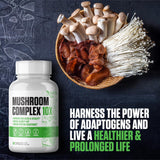 Mushroom Complex 10x Power | #1 Rated Mushroom Supplement w/Cordyceps, Reishi, Shiitake, Lions Mane + More | Boost Immune System, Nootropics, Mental Clarity, Support Overall Health & Wellness