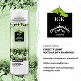 IGK LIMTED EDITION DIRECT FLIGHT Multi-Tasking Matcha Dry Shampoo | Light Cleanse + Style Preserving | Vegan + Cruelty Free | 6.3 Oz