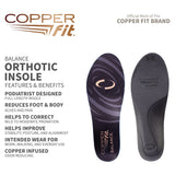 Copper Fit Balance Copper Infused Orthotic Insole, Large