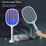 imirror Bug Zapper Racket, 2 in 1 Rechargeable Electric Fly Swatter Mosquito Zapper Swatter - 1 Pack