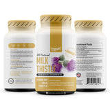 Milk Thistle Capsules - Strongest Available 10,000mg 80% Silymarin - Organic Cleanse & Detox Support Supplement - Extract Powder in Capsule Pill Form - Made in The USA