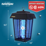 Flowtron Bug Zapper, 1 Acre of Outdoor Coverage with Powerful 40W Bulb & 5600V Instant Killing Grid, Electric Insect, Fly & Mosquito Zapper, Made in The USA