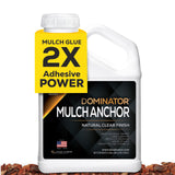 DOMINATOR Mulch Anchor 1 Gallon - Mulch Glue and Pea Gravel Stabilizer, Ready to Use Spray, Lasts up to 2 Years, Fast-Dry, Non-Toxic, Strong Mulch Glue for Landscapes