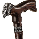 Asterom Cane - Handmade Viking Walking Cane - Canes for Men - Wooden, Unique, Cool, Walking Sticks for Men & Seniors (Thor in Walnut)