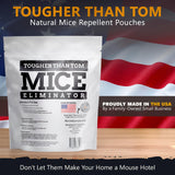 10 Pack All-Natural Mice Repellent Pouches – Harmless Peppermint Essential Oil Mouse Deterrent - Keep Mice Out of Your Home and Your Family Safe - by Tougher Than Tom