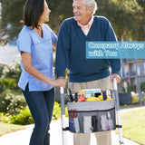 Dotday Walker Bag with Cooler Bag, Water Resistant Storage Bag Walker Accessories with Temperature Controlled Pocket for Seniors, Walker Bag Fit for Walkers, Rollator, Wheelchair & Scooters-Grey