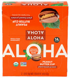 Aloha Organic Peanut Butter Cup Protein Bars, 14g Plant-Based Protein, USDA Certified Organic, Gluten Free & Non-GMO, 1.98 Oz (Pack of 12)
