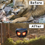 Solar Nocturnal Animal Repeller, Wild Animal Predator Deterrent with Red LED Lights,Waterproof. Scares Away Skunks, Deer, Coyotes, Foxes, Raccoons and Deer, Unit Count