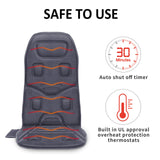 COMFIER Back Massager with Heat, 10 Motors Vibration Seat Massager, Chair Massage Pad, Heated Chair Pad, Chair Warmer,Gifts for Elderly, Mom, Dad (Gray)
