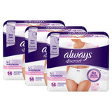 Always Discreet Adult for Sensitive Skin Underwear L Maximum Plus Absorbency Four Times Skin Protection Soft Dermatologically Tested Fragrance-Free, 42 Count