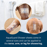 TIDI AquaGuard Sheet – 7” x 7” – Shower Protection Sheet – Self-Adhesive Moisture Barrier – Made Without Latex – Wound Cover For Showering – 7 Sheets Per Package – Home Medical Supplies (50010-PKG)