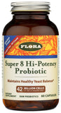 Flora - Super 8 Hi Potency Probiotics 60 Count - Healthy Yeast Balance & Digestive Health - for Men & Women - 42 Billion CFU, Raw, Gluten Free - Up to 2 Month Supply