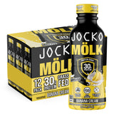 Jocko Mölk Protein Shakes – Naturally Flavored Protein Drinks, KETO Friendly, No Added Sugar, 30g Grass Fed Protein - Ready to Drink, 12 FL Oz, 12pk, Liquid (Banana Cream)