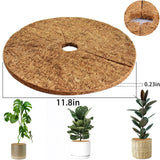 ZeeDix 20 Pcs Coconut Fibers Mulch Ring Tree Protector Mat- 11.8'' Plant Cover Mulch Mat Weed Mats Coco Coir Mulch Ring for Indoor Outdoor Trees, Disc Plant Cover, Flower Pot, Tree Plant Ring Mats