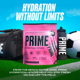 PRIME HYDRATION+ Sticks STRAWBERRY WATERMELON | Hydration Powder Single Serve Sticks | Electrolyte Powder On The Go | Low Sugar | Caffeine-Free | Vegan | 48 Sticks