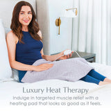 Pure Enrichment PureRadiance Ultra-Wide Heating Pad - 6 Heat Settings, Soft Faux Fur, 20" x 24", Machine Washable