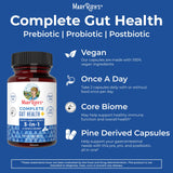 MaryRuth's 3-in-1 Probiotics for Complete Gut Health | Gut Health Supplement for Women & Men | Probiotic for Digestion & Immune Support | 50 Billion CFU | 30 Count