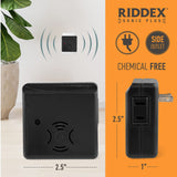 Riddex Sonic Plus Ultrasonic Pest Repeller, Plugs in with extra Outlets Indoor Use - Insect Repellent - Bug Repellents for Home Defense - Protect Against Rodents & Insects, Chemical Free(3 Pack Black)