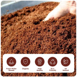 Premium Coco Coir Brick - 10 Pound / 4.5KG Coconut Coir - 100% Organic and Eco-Friendly - OMRI Listed - Natural Compressed Growing Medium - Potting Soil Substrate for Gardens, Seeds and Plants