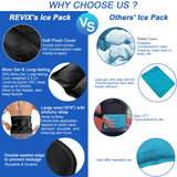 REVIX Large Ice Pack Wrap for Hip, Knee, Shoulder, Back Pain Relief Reusable Gel Cold Pack for Injuries, Swelling, Bruises, Surgery, Inflammation 16x9''