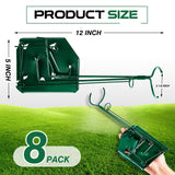 Qualirey 8 Pack Mole Trap Gopher Trap Ground Squirrel Trap Galvanized and Oil Hardened Steel Animal Trap Reusable Gopher Trap Vole Traps for Outdoor Lawn Garden Yard Farm (Green)