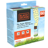 BLACK+DECKER Fly Traps Outdoor & Fly Traps for Indoors- Fly Trap & Fruit Fly Traps- Sticky Fly Paper Ribbon Gnat Catcher- Pre-Baited & Odorless, 60 Pack