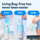 Shieldeck Flying Insect Trap - Indoor Fly Trap, Gnat Trap, and Mosquito Trap - Fruit Fly Killer and Plug-in Bug Catcher with UV Light (1 Device + 5 Refills) - White