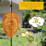 Honoson Wasp Nest Decoy Hanging Fake Wasp Nest Waterproof Material Hornet Nest Decoy for Wasps Hornets Yellow Jackets Home Garden Yard Outdoors(Orange, 4 Pieces)